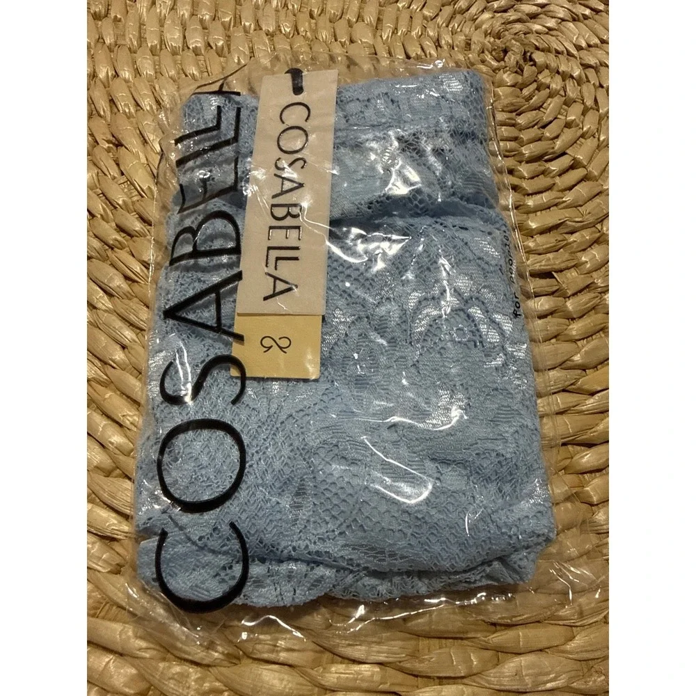 Cosabella Never Say Never Comfort Micro Lace Brief Aasmani Blue New size L